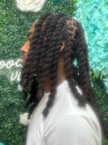 Twisted braids, side profile